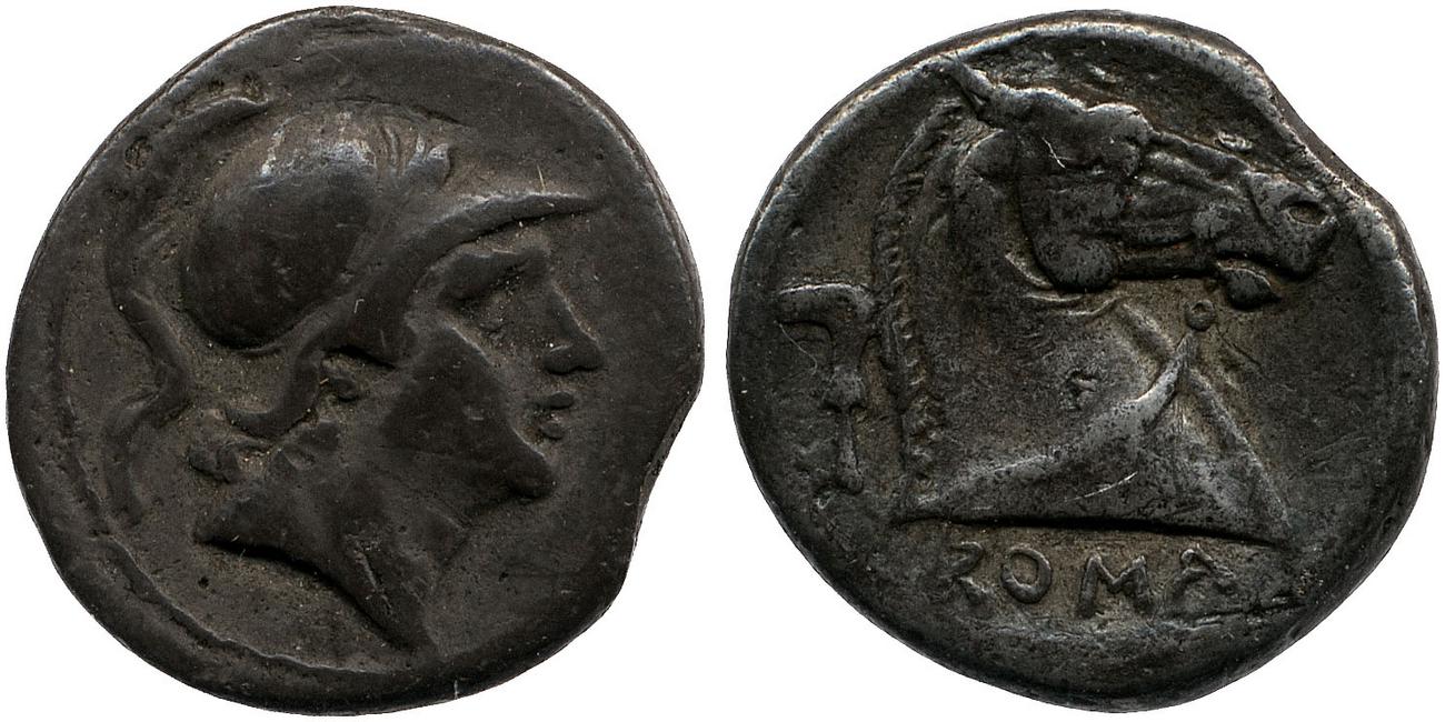 RRC 25/2, аверс, Британский музей