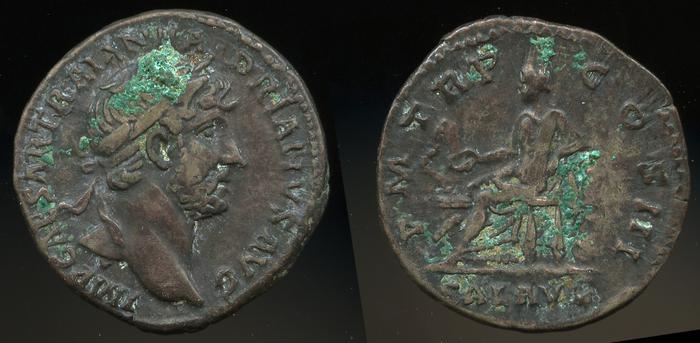 RIC II, Part 3 (second edition) Hadrian 374, реверс, bm