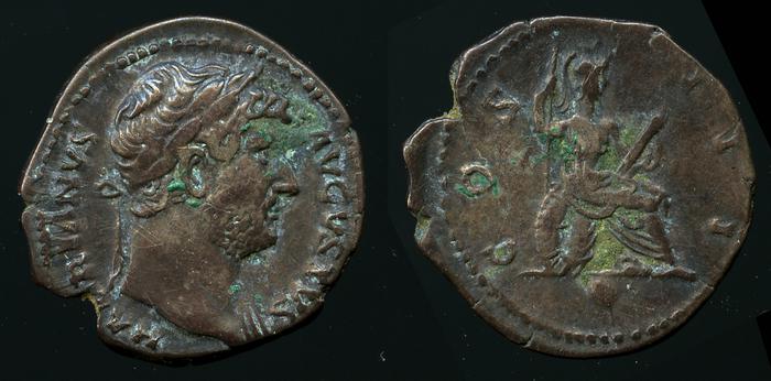 RIC II, Part 3 (second edition) Hadrian 861, реверс, bm