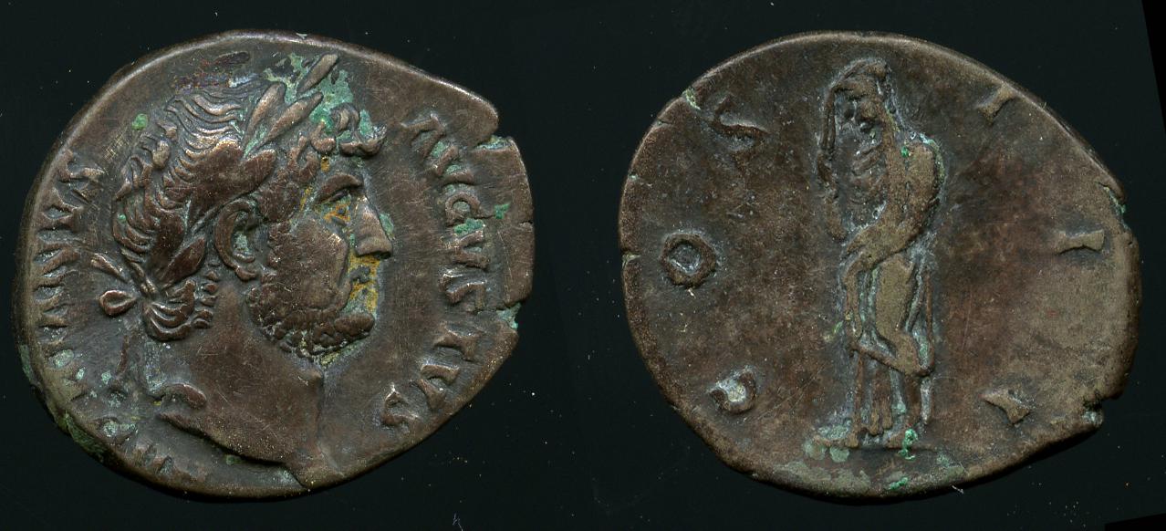RIC II, Part 3 (second edition) Hadrian 846, аверс, bm