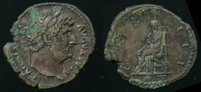 RIC II, Part 3 (second edition) Hadrian 856, реверс, bm