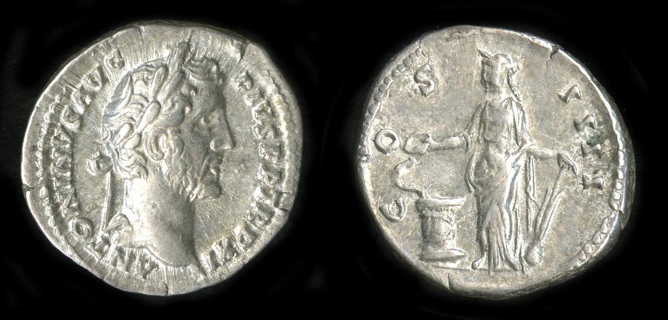 RIC III Antoninus Pius 167, аверс, bm