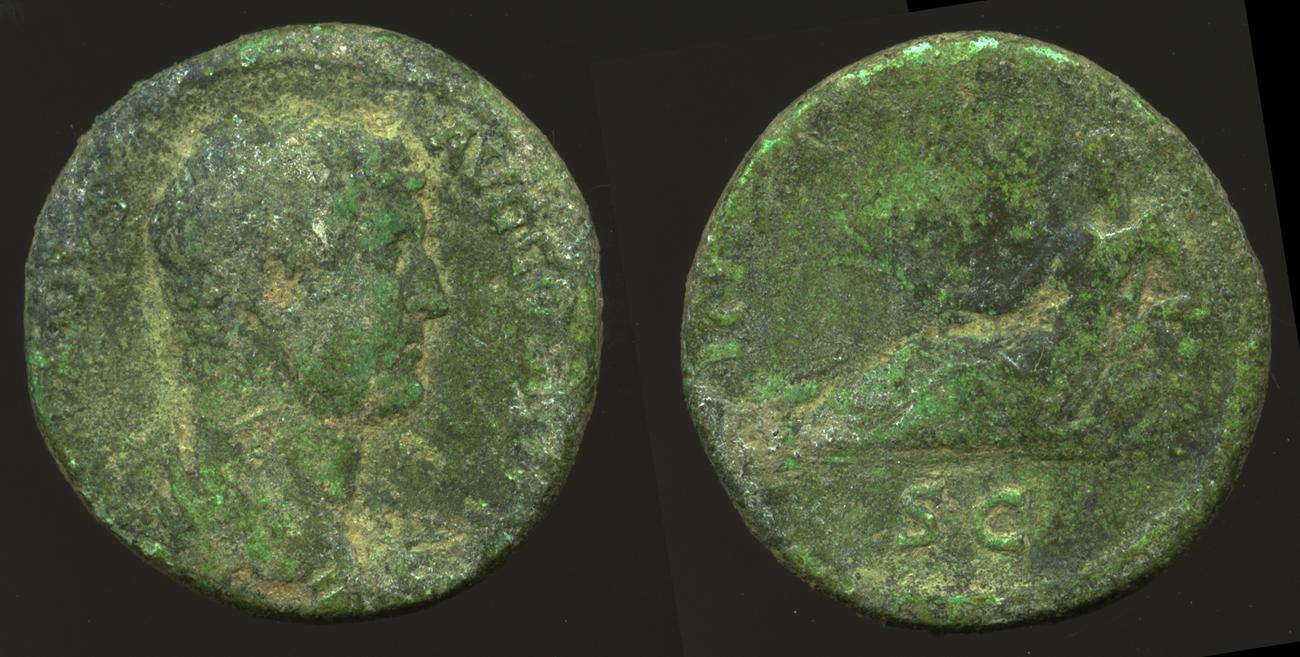obverse RIC II, Part 3 (second edition) Hadrian 1672