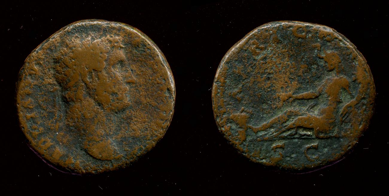 RIC II, Part 3 (second edition) Hadrian 1613, аверс, Британский музей