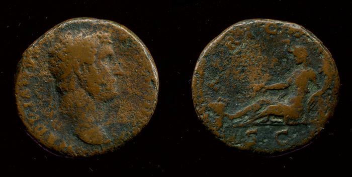 RIC II, Part 3 (second edition) Hadrian 1613, реверс, Британский музей