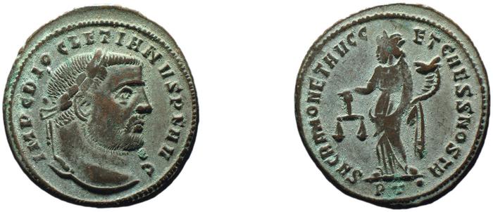 RIC VI Ticinum 43a, реверс, bm