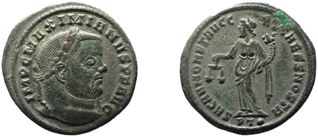 RIC VI Ticinum 43b, аверс, bm