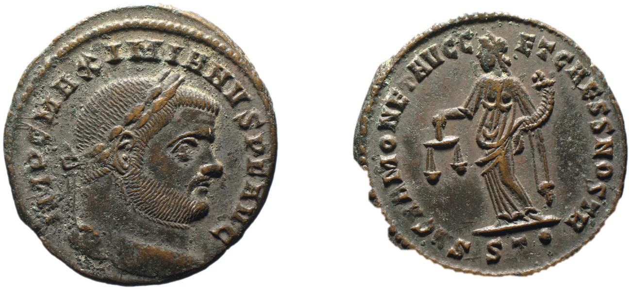 RIC VI Ticinum 43b, аверс, bm