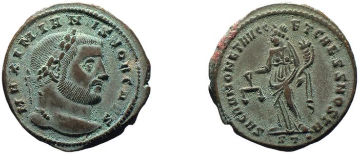 RIC VI Ticinum 44b, реверс, bm