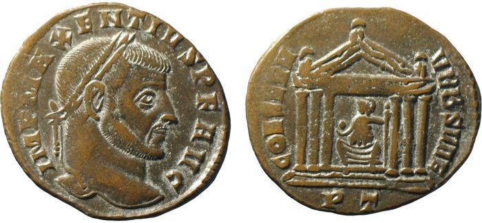 реверс RIC VI Ticinum 100