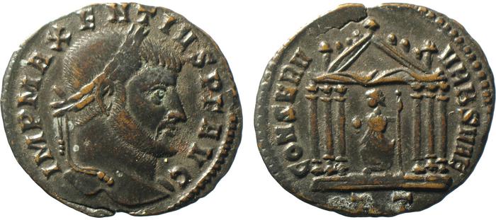 RIC VI Ticinum 100, реверс, bm