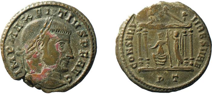 RIC VI Ticinum 108, реверс, bm