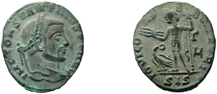 RIC VI Siscia 225c, реверс, bm