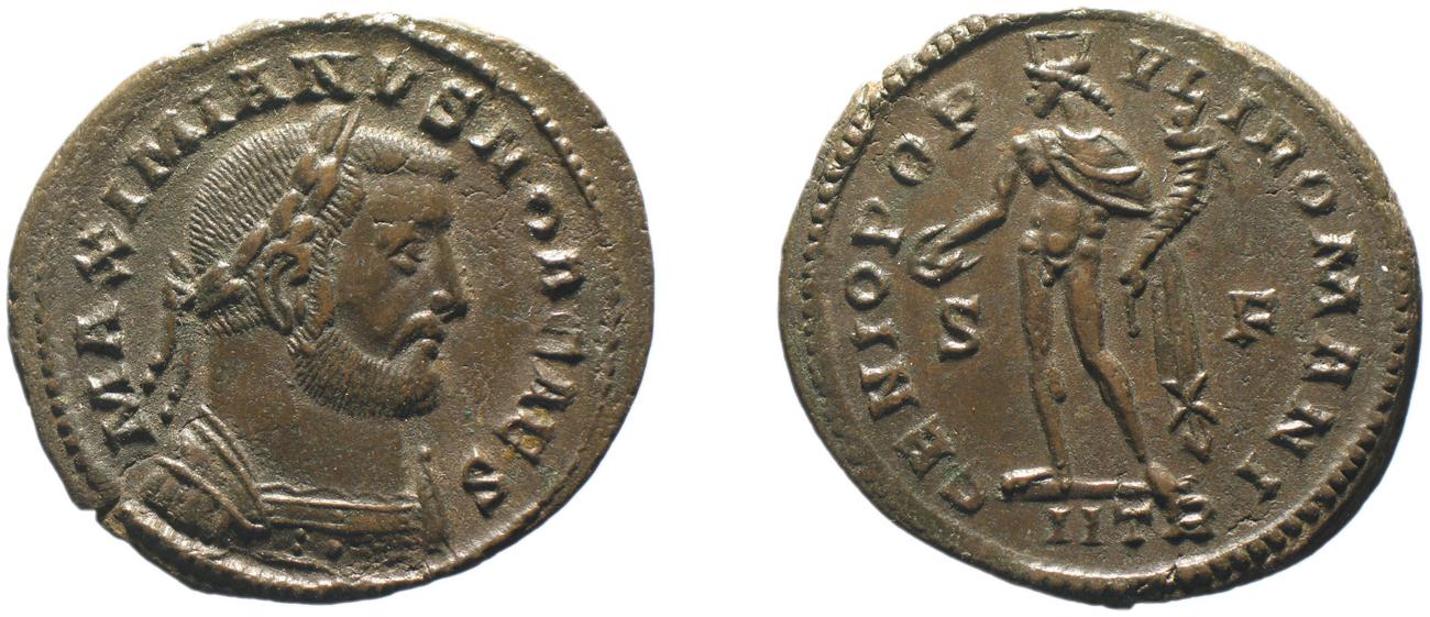 RIC VI Treveri 535b, аверс, Британский музей
