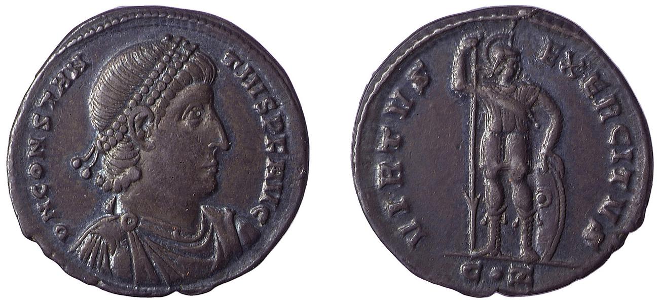 RIC VII Constantinople 100, аверс, bm