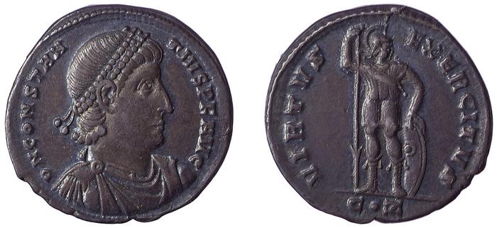 RIC VII Constantinople 100, реверс, bm