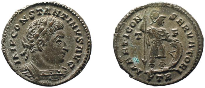 RIC VI Treveri 859, реверс, Британский музей
