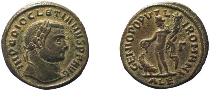 RIC VI Alexandria 18a, реверс, bm