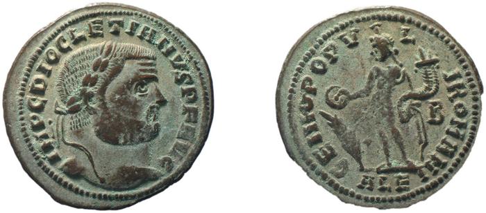 RIC VI Alexandria 28a, реверс, bm