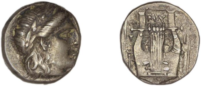 Mytilene Babelon 1910 2243-50, реверс, bm