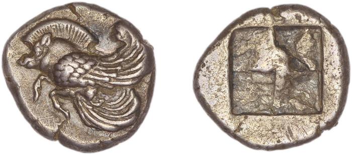 Clazomenae Dengate 1967 ID drachms, реверс, bm