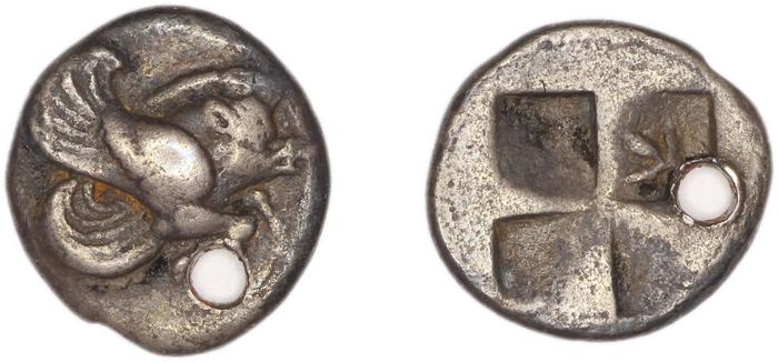 Clazomenae Dengate 1967 II diobols, реверс, Британский музей