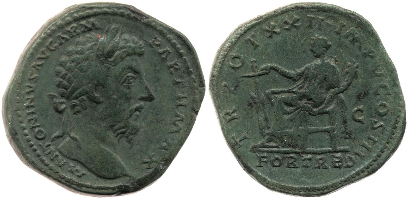 obverse RIC III Marcus Aurelius 957