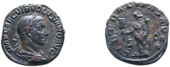 RIC IV Volusian 254A, реверс, bm