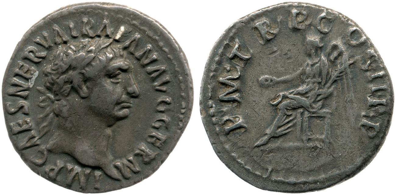 RIC II Trajan 10, obverse, bm
