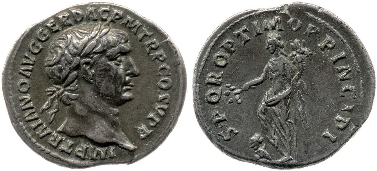 RIC II Trajan 190A, аверс, bm