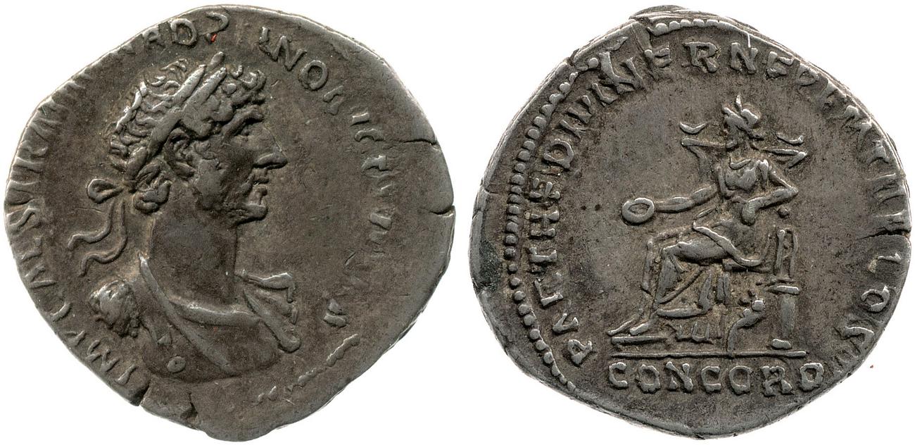 RIC II, Part 3 (second edition) Hadrian 54, аверс, Британский музей