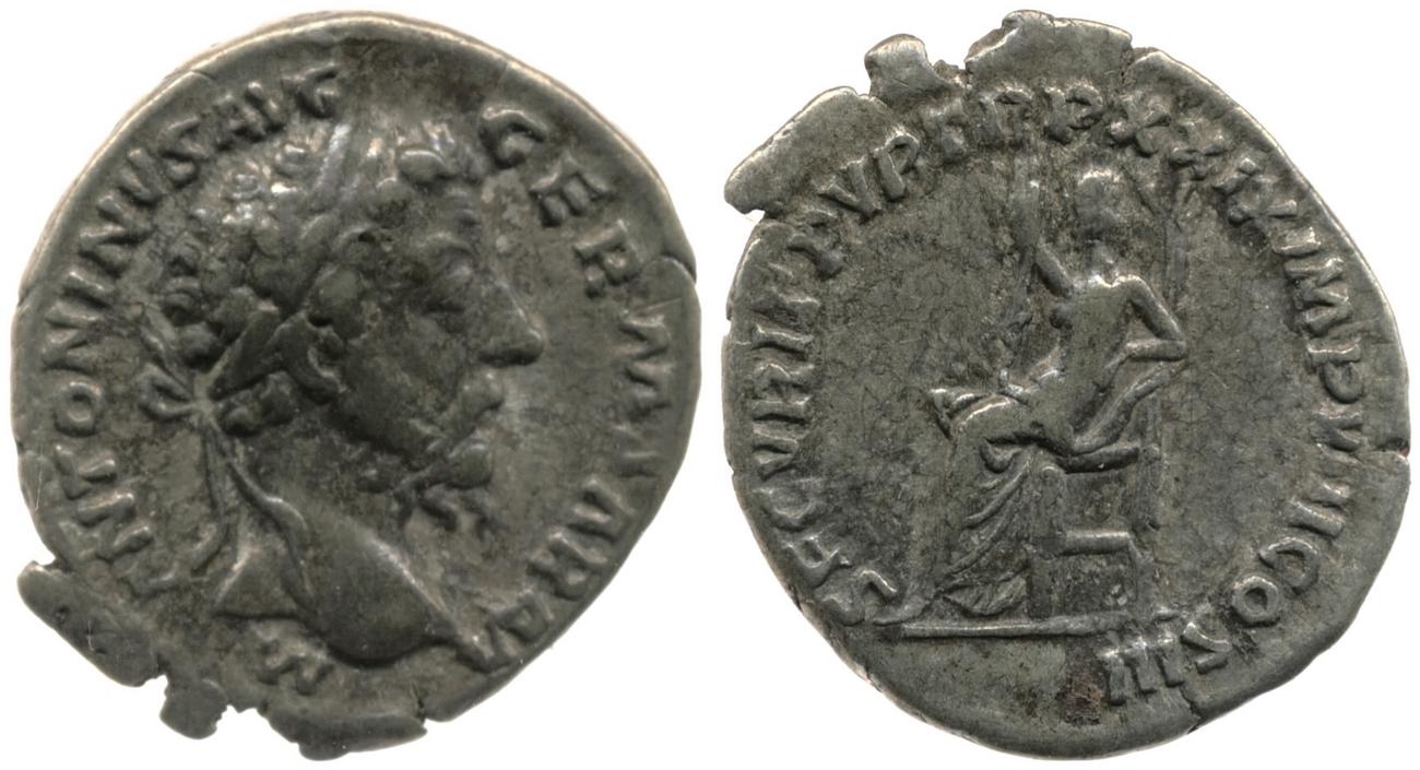 RIC III Marcus Aurelius 325, аверс, bm