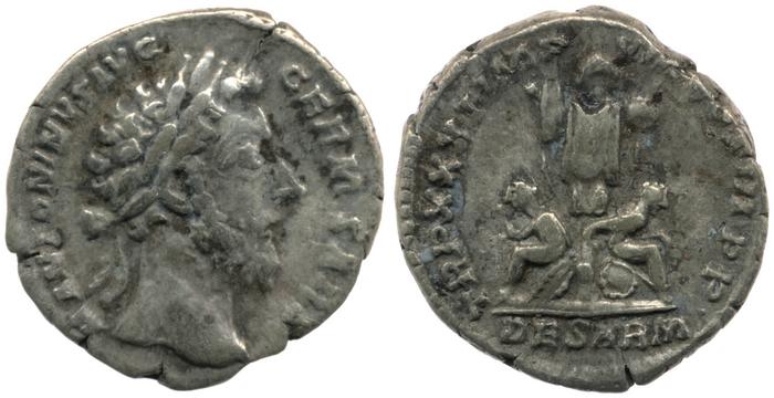 реверс RIC III Marcus Aurelius 364
