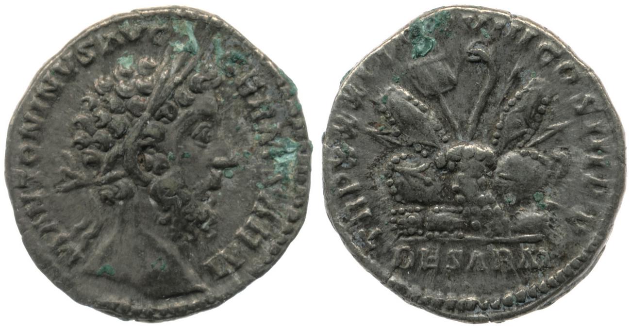 аверс RIC III Marcus Aurelius 367