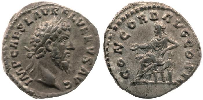 RIC III Marcus Aurelius 444, реверс, bm