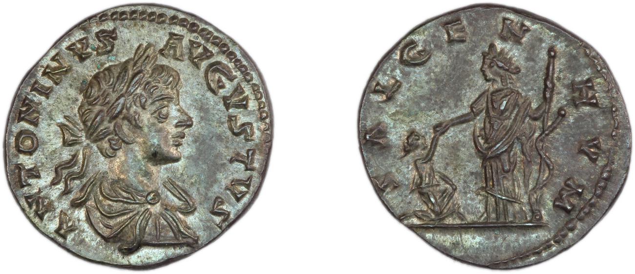 RIC IV Caracalla 350, аверс, Британский музей