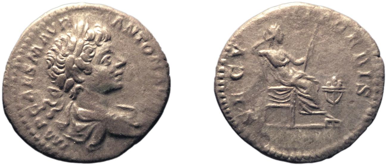 RIC IV Caracalla 22A, аверс, Британский музей