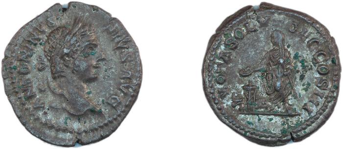 RIC IV Caracalla 204, реверс, Британский музей