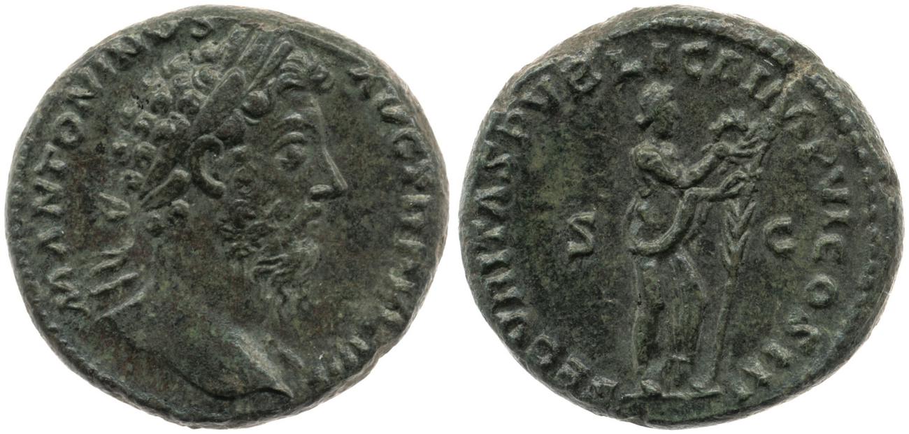 аверс RIC III Marcus Aurelius 1087