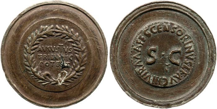 RIC I (second edition) Augustus 326, реверс, bm