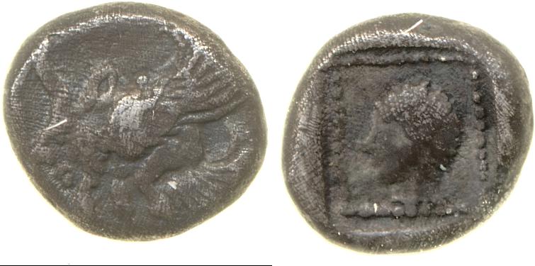 obverse Orou, Carian dynast Uncertain Carian mint G Konuk 2007a Type 1