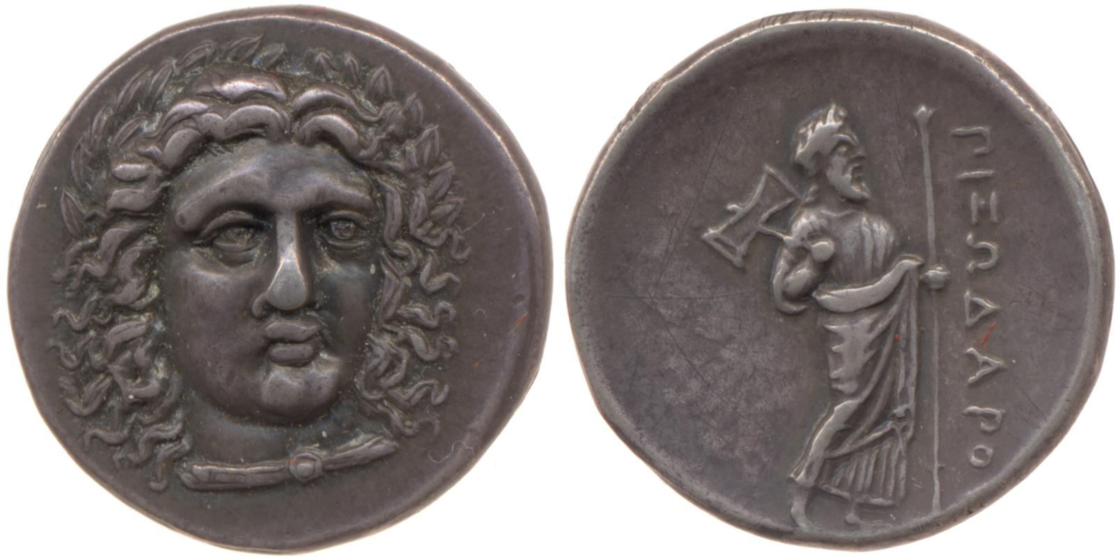 Pixodarus of Caria Halicarnassus Konuk 1998 A1, аверс, Британский музей
