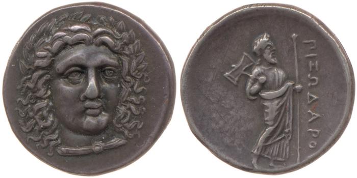 Pixodarus of Caria Halicarnassus Konuk 1998 A1, реверс, Британский музей