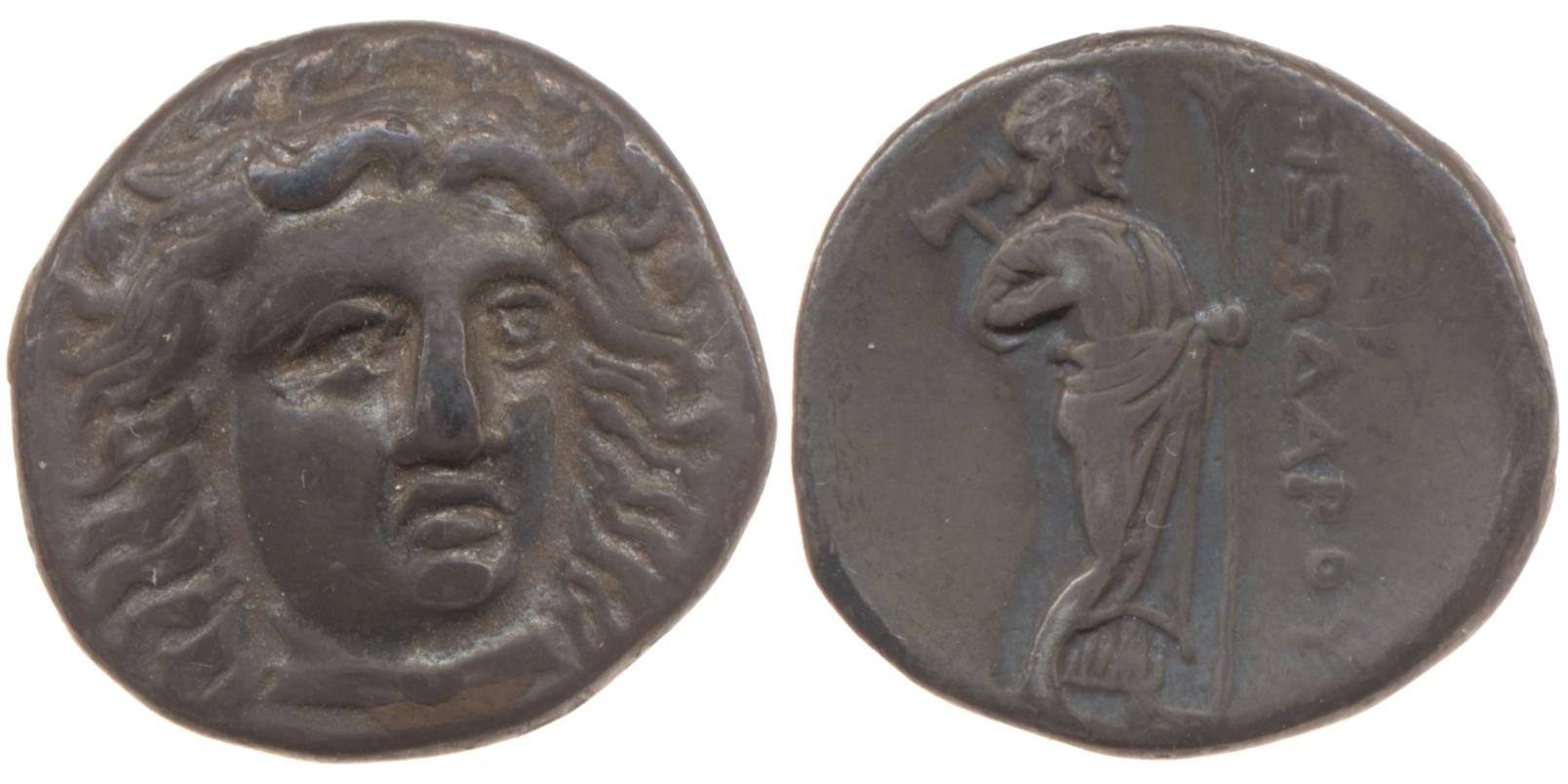 Pixodarus of Caria Halicarnassus Konuk 1998 A1, аверс, Британский музей