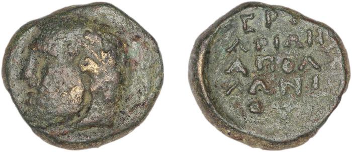 реверс Erythrae Kinns 1980 Period VI, AE 22
