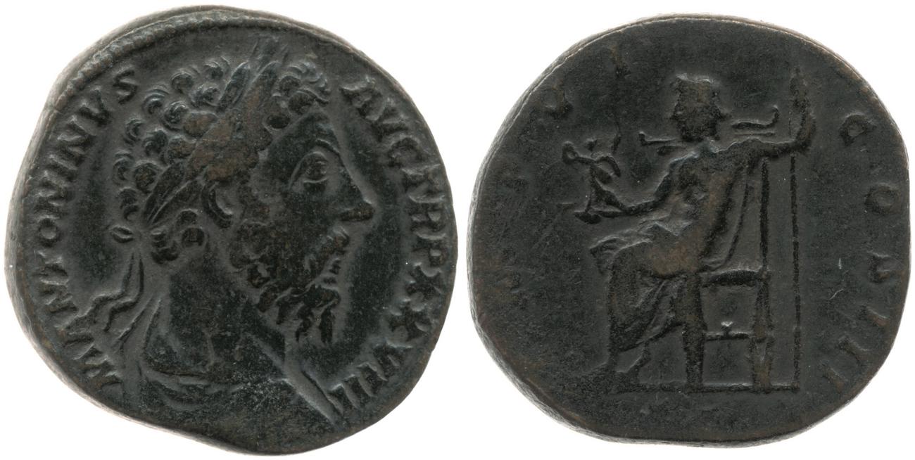 аверс RIC III Marcus Aurelius 1098