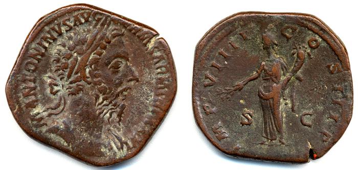 реверс RIC III Marcus Aurelius 1216