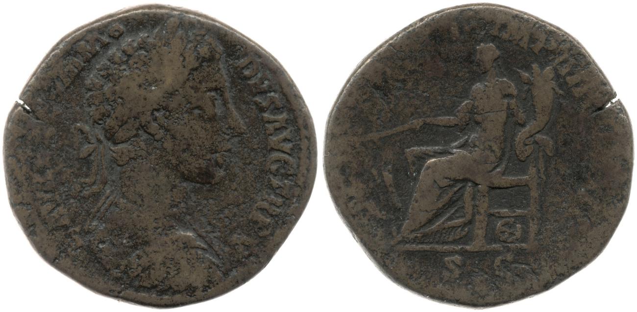 RIC III Marcus Aurelius 295, аверс, Британский музей