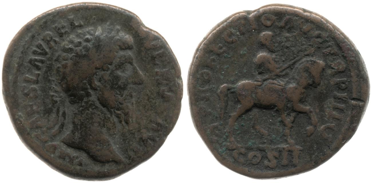 аверс RIC III Marcus Aurelius 1358