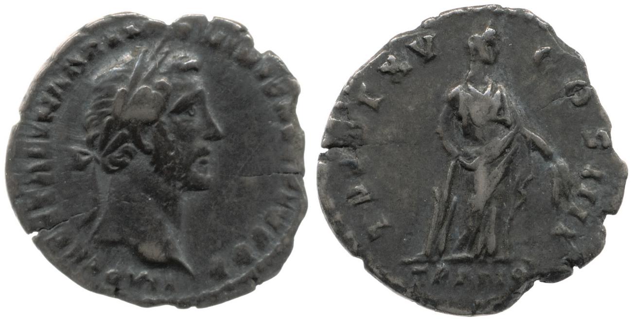 RIC III Antoninus Pius 218, аверс, bm